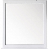 ASB-Woodline Зеркало для ванной Гранда 80 белый (патина серебро), массив ясеня